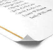 12 Tische Gold Arch Finden Sie Ihre Sitzkarte Poster (Ecke)