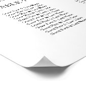 12 Tische Hochzeitsplan Chic Script Poster (Ecke)