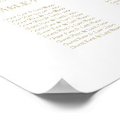 12 Tische Hochzeitsplan Chic Script Poster (Ecke)