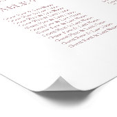 12 Tische Hochzeitsplan Chic Script Poster (Ecke)