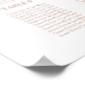 12 Tische Hochzeitsplanung Einfache Elegant Poster (Ecke)