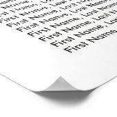 12 Tische Hochzeitssitzkarte Aquarellblume Poster (Ecke)