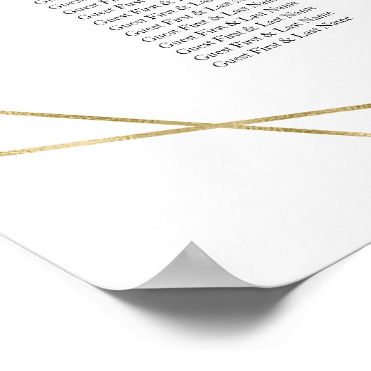 12 Tische Hochzeitssitzplan Greenery Geometric Poster (Ecke)