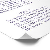 12 Tische Lila Hochzeitssattelkarte Poster (Ecke)