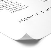 12 Tische Modern Finde Deinen Platz Sitzplan Poster (Ecke)