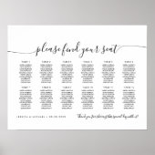 12 Tische Modern Finde Deinen Platz Sitzplan Poster (Vorne)