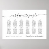 12 Tische modernisieren unsere Lieblingssitzkarte Poster (Vorne)