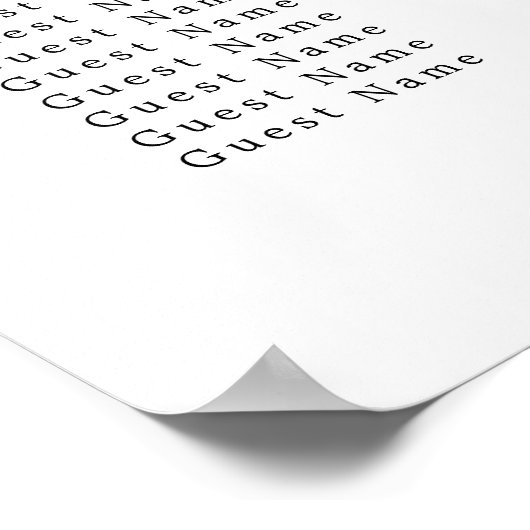 12 Tische rustikal unsere Lieblings-Sitzkarte Poster (Ecke)