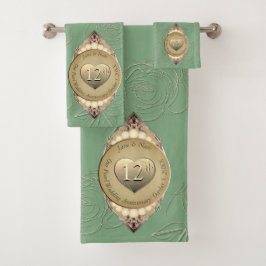 12. und 30. Pearl-Jubiläumshandtuch Badhandtuch Set