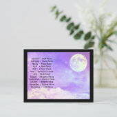 12 Vollmond Postkarte (Stehend Vorderseite)