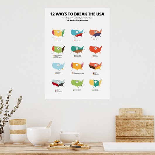 12 Wege, die USA zu durchbrechen Poster (Küche)
