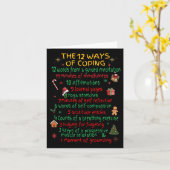 12 Wege, um lustige Weihnachten psychische Gesundh Karte (Gelbe Blume)