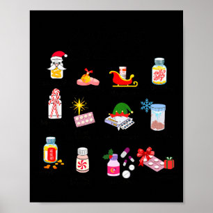 12 Weihnachtsdrogen Pflegeapotheker Techniker Apot Poster