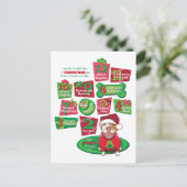 12 Weihnachtshunde Feiertagspostkarte (Stehend Vorderseite)