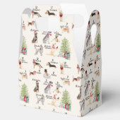 12 Weihnachtshunde im Holiday Spirit Outfits Geschenkschachtel (Geöffnet)