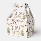 12 Weihnachtshunde im Holiday Spirit Outfits Geschenkschachtel (Vorderseite)