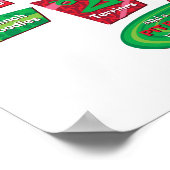 12 Weihnachtshunde Poster (Ecke)