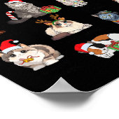 12 Weihnachtskatzen Weihnachtskatzenjung Lover Xma Poster (Ecke)