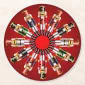 12 Weihnachtsmann Nutcracker Toy Soldiers Runder Pappuntersetzer (Vorderseite)