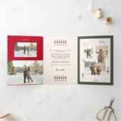 12 Weihnachtstage Dreifach Gefaltete Urlaubskarte (Innenseite)