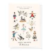 12 Weihnachtstage Feiertagskarte