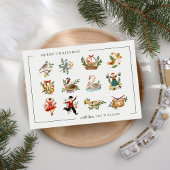 12 Weihnachtstage Feiertagspostkarte