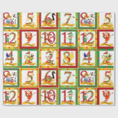 12 Weihnachtstage Geschenkpapier (Flach)