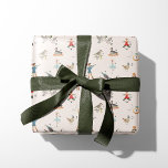 12 Weihnachtstage Geschenkpapier<br><div class="desc">Adorable Weihnachtsmalerei von Shelby Allison mit 1 Partridge in einem Birnbaum, 2 Schildkrötentauben, 3 französische Hühner, 4 Rudervögel, 5 goldene Ringe, 6 Gänse ein Legetier, 7 Schwäne, 8 Jungfernmelken, 9 Damentanzen, 10 Sprünge, 11 Piper und 12 Trommern.</div>