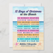 12 Weihnachtstage im Beach Retro Party Einladung (Rückseite)