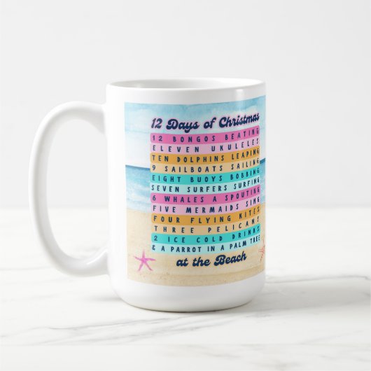 12 Weihnachtstage im Strandbad Tropical Kaffeetasse (Links)