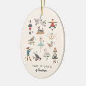 12 Weihnachtstage Keramik Ornament (Links)