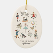 12 Weihnachtstage Keramik Ornament (Vorne)