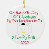 12 Weihnachtstage Keramik Ornament (Hinten)