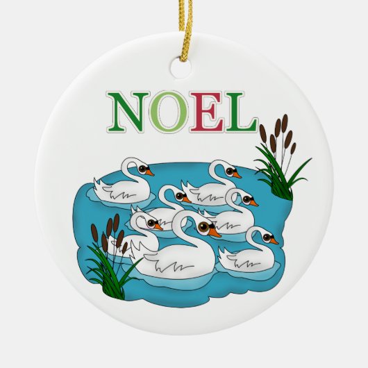 12 Weihnachtstage Keramikornament (Vorne)
