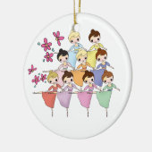 12 Weihnachtstage Keramikornament (Links)