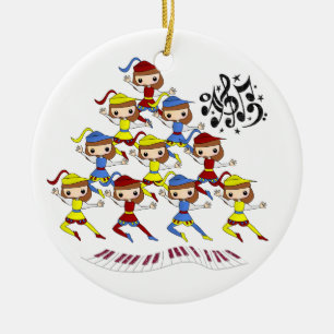 12 Weihnachtstage Keramikornament