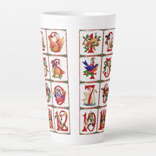 12 Weihnachtstage Latte Tasse (Vorderseite)