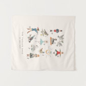 12 Weihnachtstage Wandteppich (Vorderseite (Horizontal))