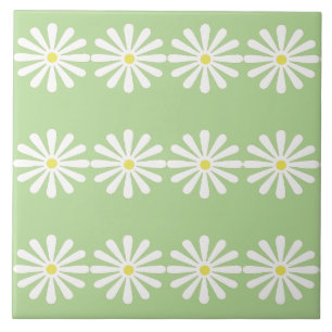 12 weiße Gänse mit gelben Mitteltragen auf Pfeffer Fliese