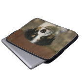 12 Wochen-alter Border-Collie-WelpeHeadshot Laptopschutzhülle (Vorne Knopf)