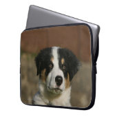 12 Wochen-alter Border-Collie-WelpeHeadshot Laptopschutzhülle (Vorderseite Links)