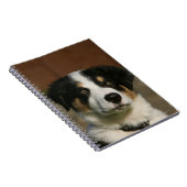 12 Wochen-alter Border-Collie-WelpeHeadshot Notizblock (Rechte Seite)