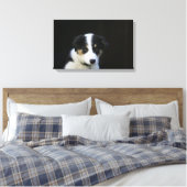 12 Wochen altes Grenz-Collie-Welpe Leinwanddruck (Insitu (Schlafzimmer))