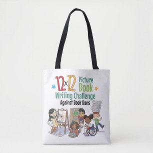 12 x 12 gegen Buchverbote Charaktere Tasche
