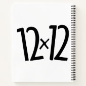 12 x 12 gegen Buchverbote für Notebook Notizblock (Rückseite)