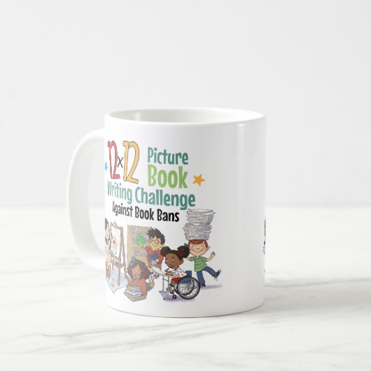 12 x 12 gegen Buchverbote Tasse (Vorderseite Links)