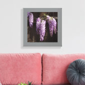 12" x 12" Lila Wisteria auf Holzzaun Leinwanddruck (Insitu (Wohnzimmer))
