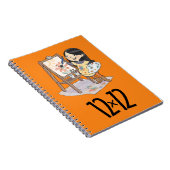 12 x 12 Maler Girl Spiral Notebook Orange Notizblock (Rechte Seite)