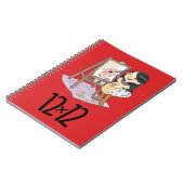 12 x 12 Maler Girl Spiral Notebook Red Notizblock (Linke Seite)