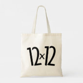 12 x 12 Maler Girl Tote Bag Tragetasche (Rückseite)